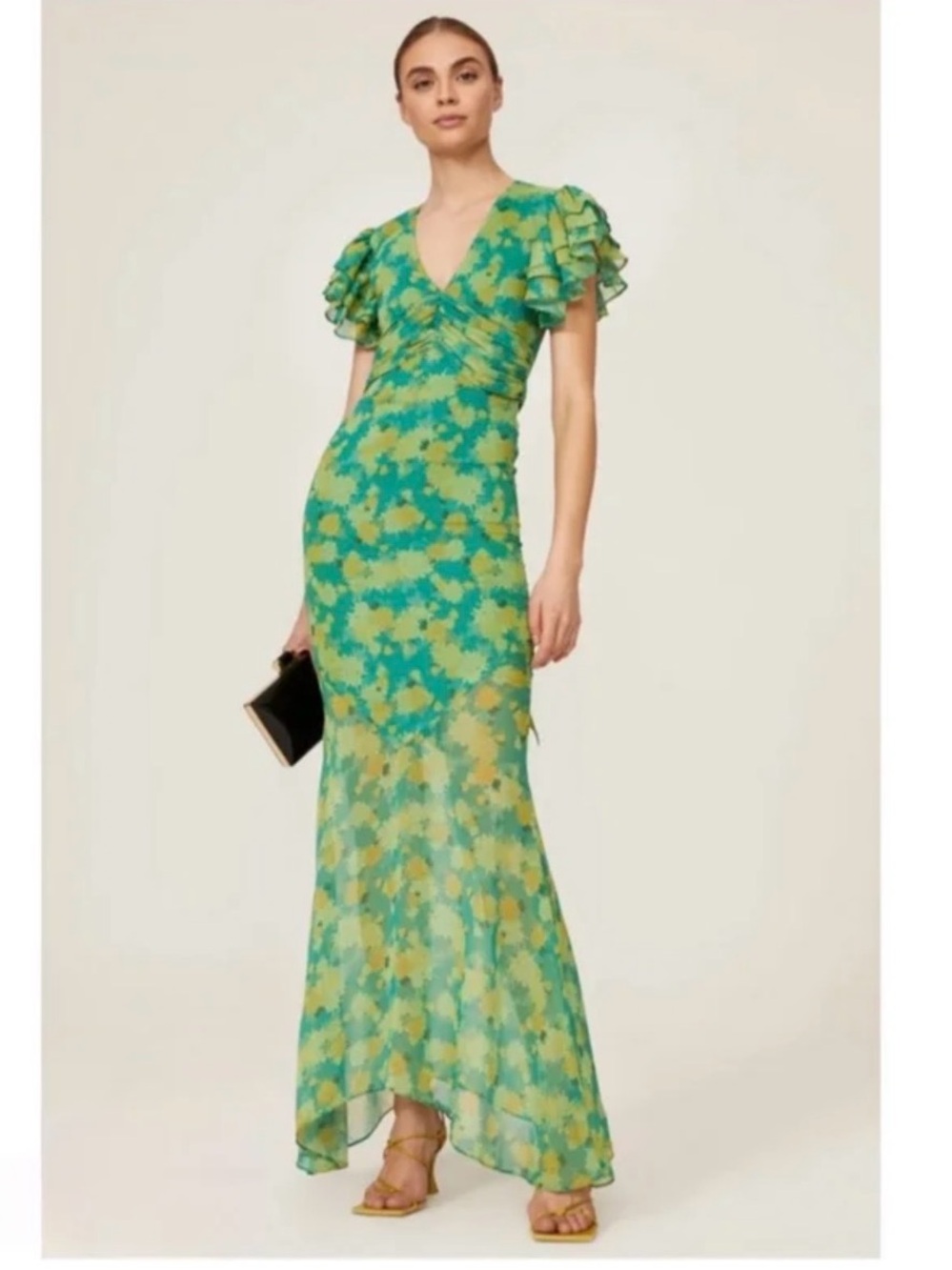 De La Vali Palmera Floral Maxi Dress